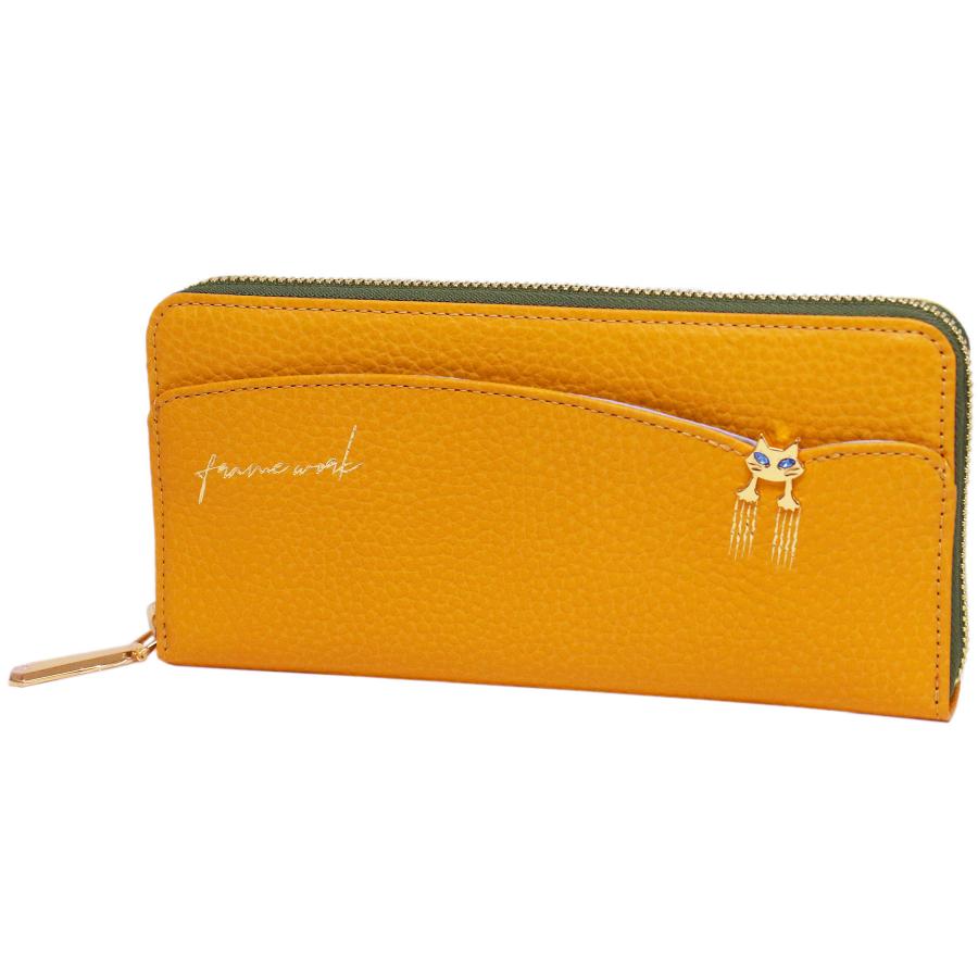 FRAMeWORK 【安心の3年保証&プレゼント付】 FRAME WORK フレームワーク キトン 小銭入れ付き長財布(ラウンドファスナー式) 0045003 - 画像 (3)