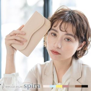 mieno 長財布 薄い レディース 本革 ブランド コンパクト spira ［ネコポスで送料無料］ (07000498r) 金運