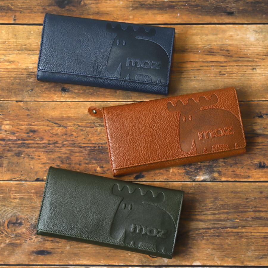 moz 長財布 牛革 本革 ブランド モズ 大容量 薄い 小銭入れ サイフ 北欧