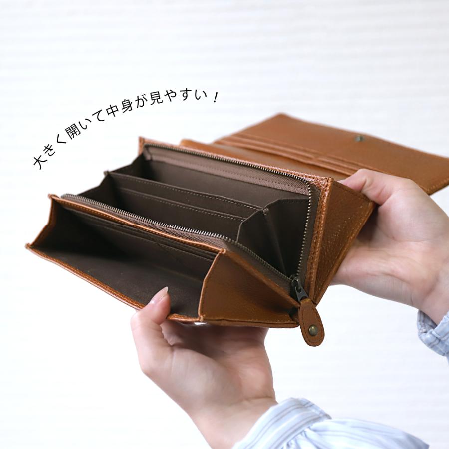 moz 長財布 牛革 本革 ブランド モズ 大容量 薄い 小銭入れ サイフ 北欧 - 画像 (6)