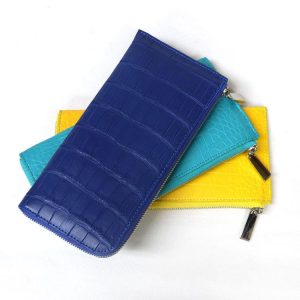 クロコダイル レザー L字ファスナー 長財布 マット加工 ワニ革 本革 レディース メンズ お種銭付