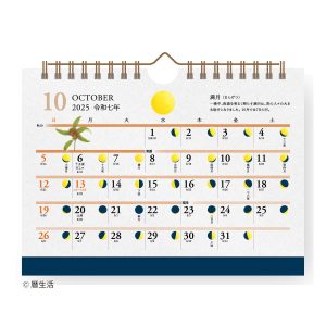 新日本カレンダー 2026年 月と暦 卓上 カレンダー NK-8953
