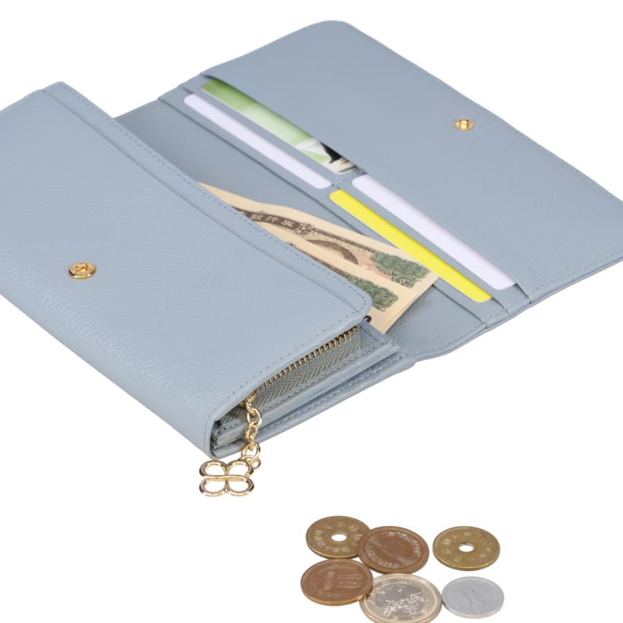 Marie Claire マリクレール marie claire 長財布 レディース 本革 小銭入れ付き カルーゼル ブラック ブルー グリーン 黒 88647 - 画像 (4)