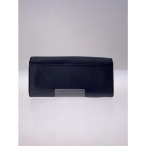 COACH◆長財布_オールレザー/レザー/BLK/無地/レディース//