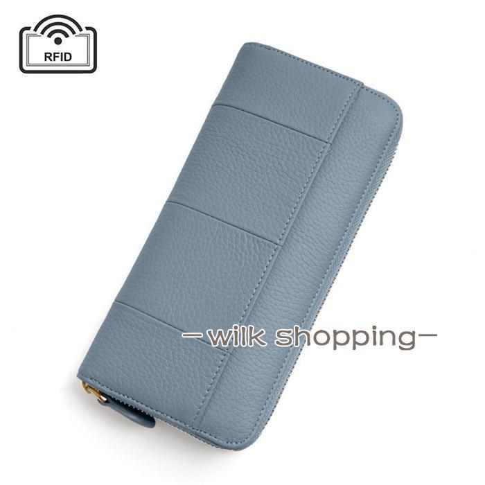 長財布 レディース 本革 大容量 ラウンドファスナー 財布 ギャルソン型 カード収納 じゃばら財布 コインスルー スキミング防止 磁気防止 - 画像 (9)