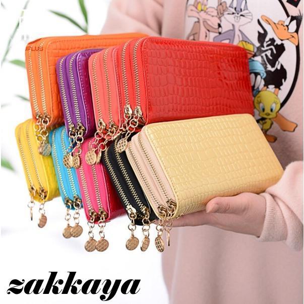 長財布 財布 ダブルファスナー 大容量 レディース カード収納 機能的 お財布 女性用 レザー ロングウォレット サイフ - 画像 (2)