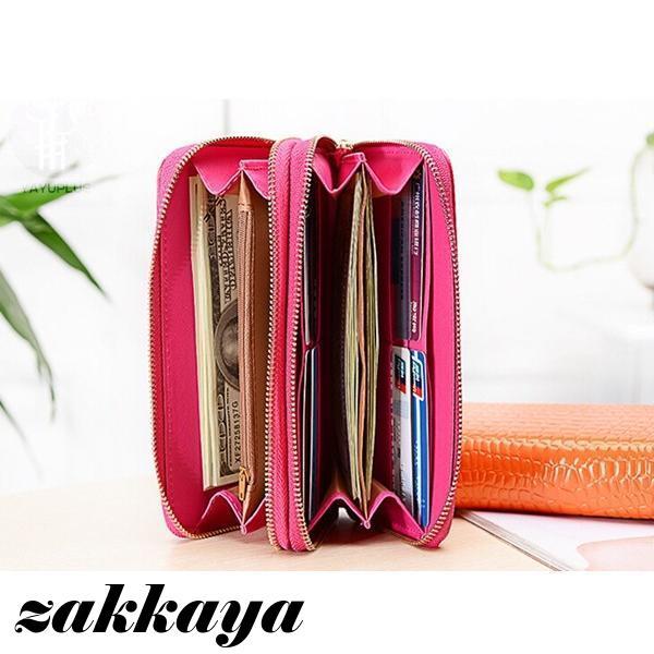 長財布 財布 ダブルファスナー 大容量 レディース カード収納 機能的 お財布 女性用 レザー ロングウォレット サイフ - 画像 (8)